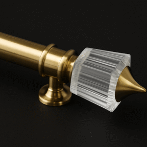 Crystal Tip Gold Curtain Finial – Imperial Collection